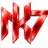 NK7 Game logo with glossy red 3D lettering on a white background